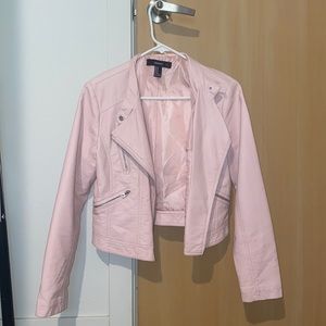 Light pink leather jacket